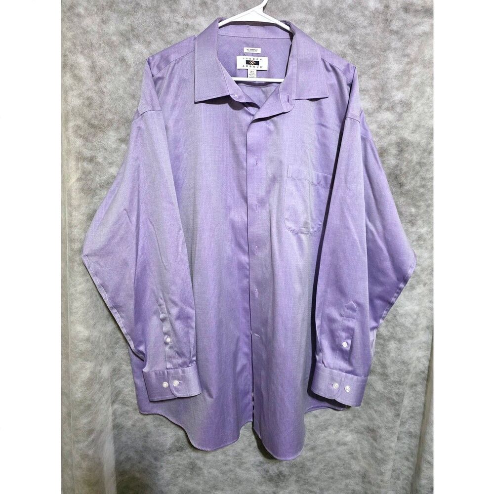 Joseph Abboud Shirt Men's Size 18.5 - 34/35 Lavender LS Button down No wrinkle